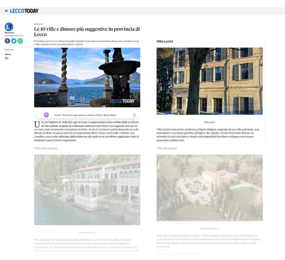 Villa Lucini 1886 "La Dolcevita" Cottage 2, Close To Lake Como And Milan Calco  Exterior foto